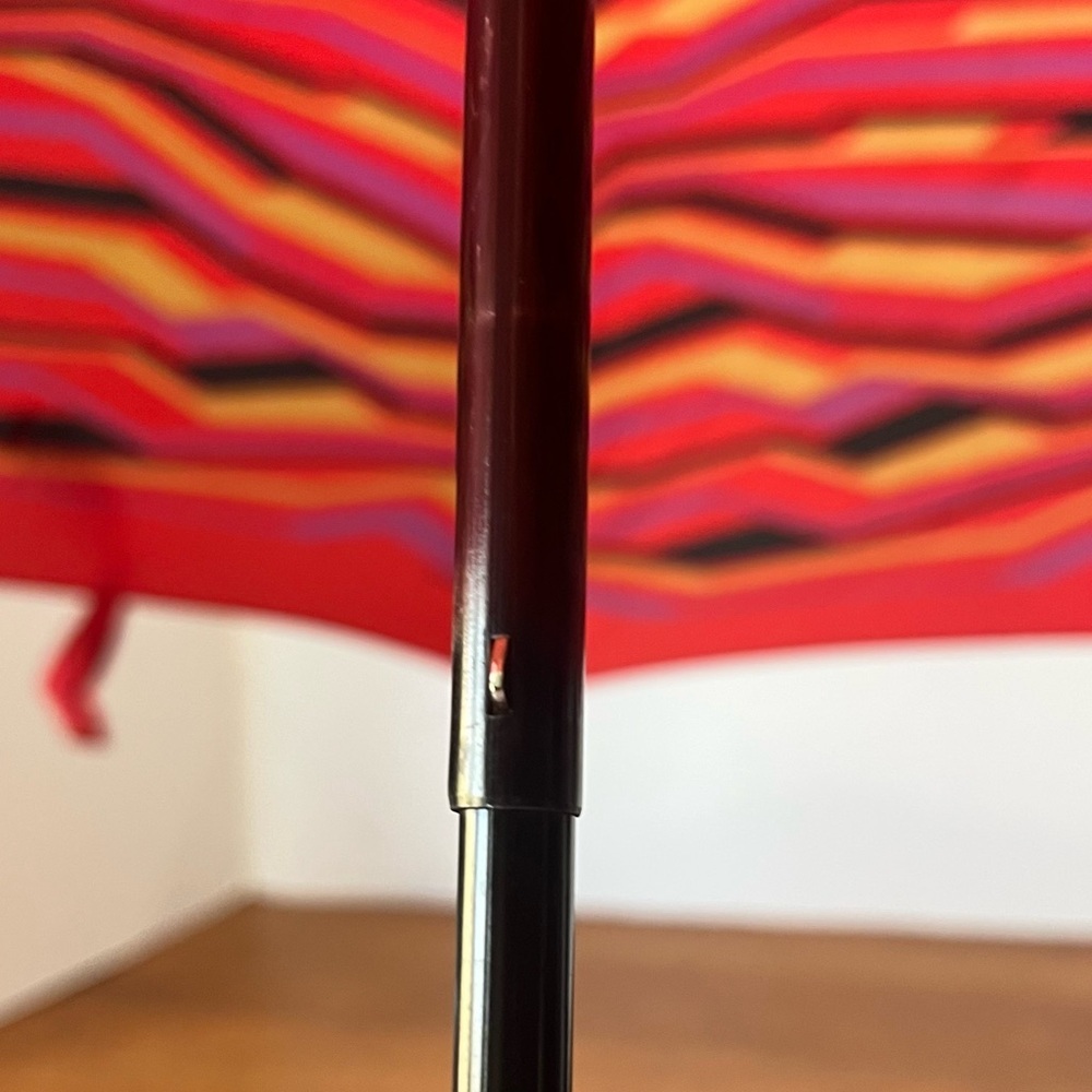 Vintage Yves Saint Laurent Umbrella Pink Purple Black Tan - Picture 13 of 16